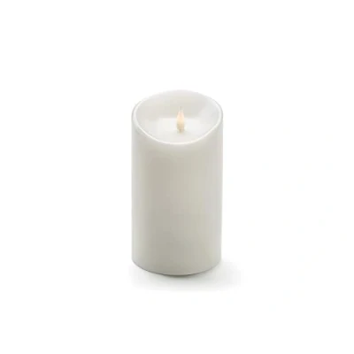 Afbeelding van KONSTSMIDE Led kaars Kerst versiering van echte was, wit, met 3D vlam, ø 10 cm, hoogte: 18 cm (1 delig)