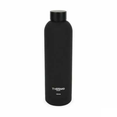 Afbeelding van Thermosfles ThermoSport Soft Touch Zwart 1 L (6 Stuks)