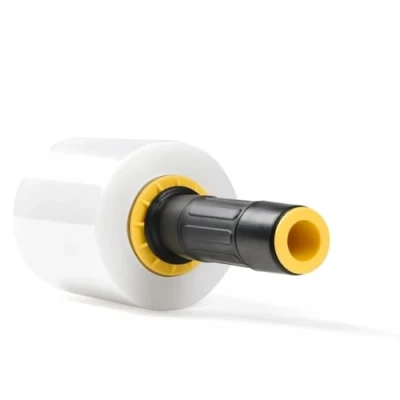 Afbeelding van RAGO® Stretchfolie 1 stuks mini rollen, 300 m, 450 g, met afroller/handdispenser, transparant, folie voor meubels, stretchfolie, palletfolie, handfolie, wikkelfolie (9,5 x 9,5 24 cm), m lengte