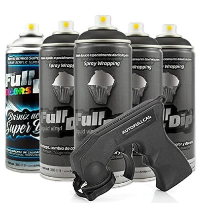 Afbeelding van AutoFullCar 4 pack Full DIP glanzend zwart