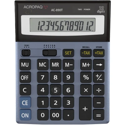 Afbeelding van ACROPAQ Rekenmachine groot 12 cijferig scherm Bureaurekenmachine, Calculator met grote toetsen XL