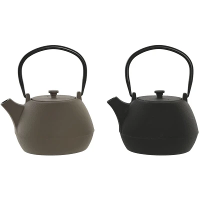 Afbeelding van Theepot Home ESPRIT Zwart Beige Roestvrij staal Ijzer 1,2 L (2 Stuks)