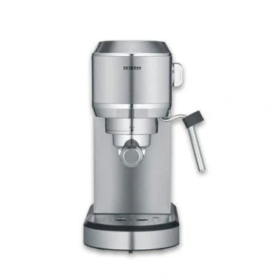 Afbeelding van Severin KA 5997 Espressomachine Met filterhouder Chroom (geborsteld), Zwart 1350 W melkopschuimer
