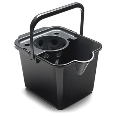 Afbeelding van Addis 514063 Mop Floor Cleaning emmer en Wringer, 12 liter, zwart