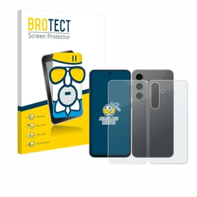 Afbeelding van BROTECT Screenprotector voor Samsung Galaxy S24 FE (Voor+Achter) Folie Beschermfolie Beschermglas matte