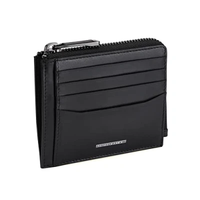 Afbeelding van PORSCHE DESIGN Leren Kaarthoes Classic Wallet 11 With Zip Black Zwart