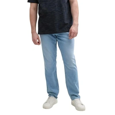 Afbeelding van TOM Tailor PLUS SIZE Jeans Tapered Fit, Heren, Maat: 44x32, Used bleached blue denim