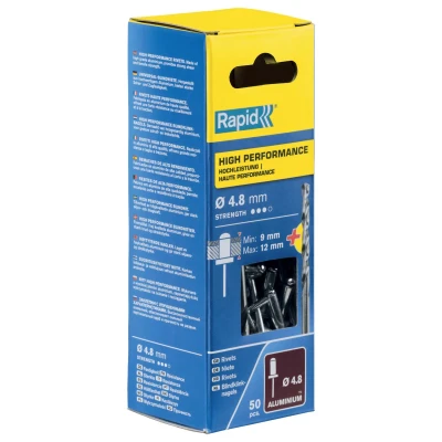 Afbeelding van Rapid blindklinknagel alu + drill 4.8x16mm (50st)