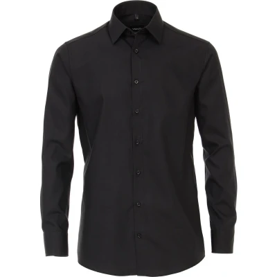 Afbeelding van Venti Modern FIT Zakelijk overhemd, Heren, Maat: 43, Black