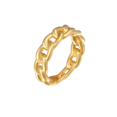 Afbeelding van Elli Glieder BAND Farbe Ring goldcoloured, Dames, Maat: 54, Gold coloured