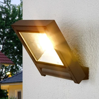 Afbeelding van Lucande LED buitenlamp 1licht Drukgegoten aluminum, getemperd glas H: 23.2 cm donkergrijs Inclusief lichtbron