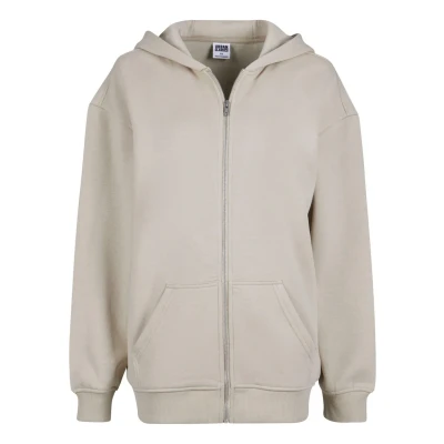 Afbeelding van Urban Classics Oversized Sweater met rits, Dames, Maat: Large, Wetsand