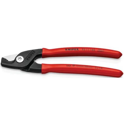 Afbeelding van Kabelschaar StepCut met kunststof bekleed gebruineerd 160 mm Knipex