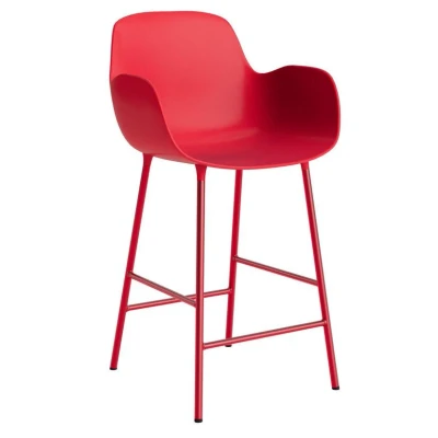 Afbeelding van Normann Copenhagen Form Armchair Barkruk 65cm Felrood