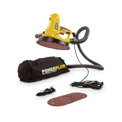 Afbeelding van Powerplus POWX0478 Wandschuurmachine 1220W Ø225mm Incl. 8x schuurpapier en stofzak Voor plafond muur