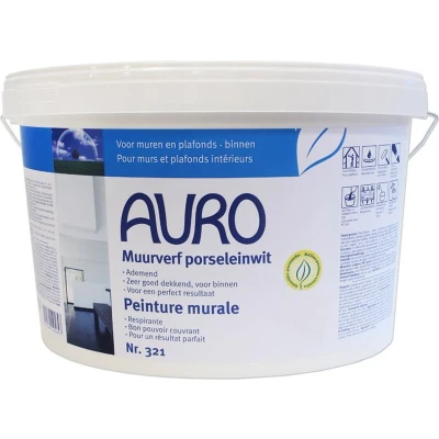 Afbeelding van Auro Wandverf Porselein Wit 5 Liter