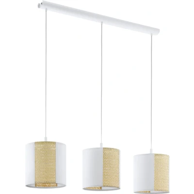Afbeelding van EGLO hanglamp Arnhem 3 lichts wit/bruin