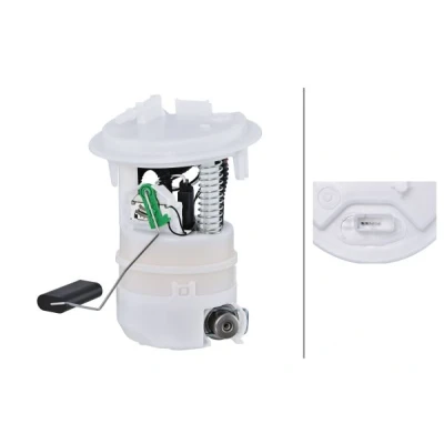 Afbeelding van HELLA 8TF 358 106 921 Brandstoftoevoereenheid Met pakking, brandstoftoevoermodule speciale adapter Electrisch