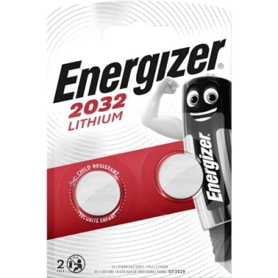 Afbeelding van Energizer CR2032 Batterij Lithium voor Kleine Electronics 5004LC 240mAh 3V Ref 628747 [Pack 2]