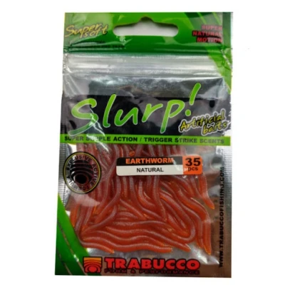 Afbeelding van Trabucco Slurp Artificial Baits Earthworm (35 pcs) Kleur : Red Wiggler