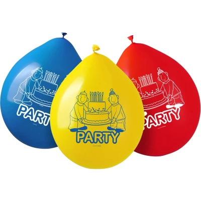 Afbeelding van Buurman en ballonnen 30cm 8 stuks