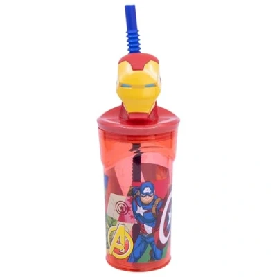 Afbeelding van Beker met Rietje The Avengers Seven Wonders Iron Man 360 ml