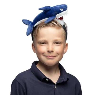 Afbeelding van Boland Diadeem Haai Één maat Kinderen en volwassenen Unisex Grappig Fout Dieren Maritiem