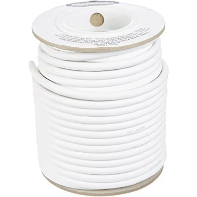 Afbeelding van Amazon Basics Luidsprekerkabel, 12 AWG (2,05 mm), 99,9% zuurstofvrij koper, 30,5 m, wit