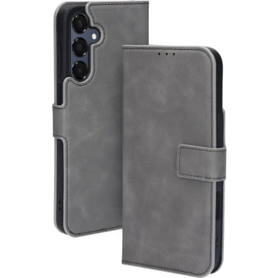 Afbeelding van Mobiparts hoesje geschikt voor Samsung Galaxy A16 Wallet/Boekhoesje Eco Leer Magneet Sluiting Opberg vakken Grijs