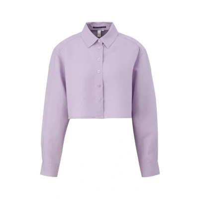 Afbeelding van QS by s.Oliver IM Boxyschnitt Overhemdblouse, Dames, Maat: 38, Lavendel