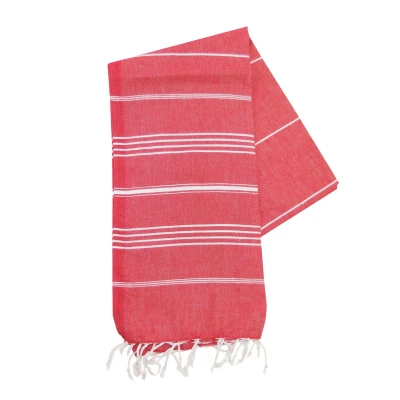 Afbeelding van The One Towelling Hamamdoek Rood/Wit