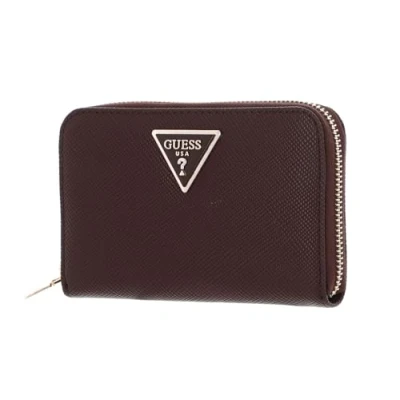 Afbeelding van GUESS Laurel SLG Medium Zip Around Wallet Brown