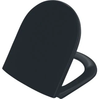 Afbeelding van Pressalit Objecta D closetzitting met deksel zwart uni flex stan/top
