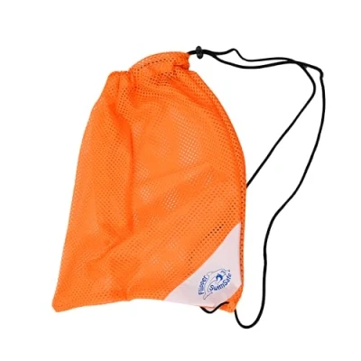 Afbeelding van Flipper SwimSafe 1000 Zwemzak in oranje, lucht en vochtdoorlatend, ca. 49 x 39 cm groot, ultralichte netzak voor het vervoeren van zwemkleding.