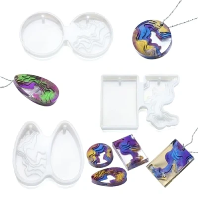 Afbeelding van FineInno 3 Stks Eiland Hars Mallen Island Resin Moulds Siliconen Gieten Kegel Epoxy voor Sieraden Maken Hanger Mal (Hars Mallen)