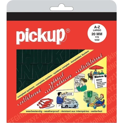 Afbeelding van Pickup Letters A t/m Z Zwart Largo 20 mm