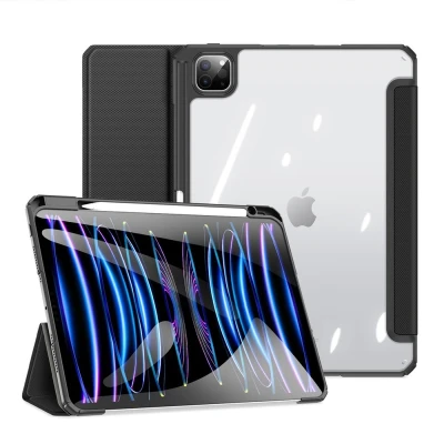 Afbeelding van Dux Ducis Tablet hoes geschikt voor Apple iPad Pro 11 (2024) Toby Series Auto Wake/Sleep functie Met Pencil houder Zwart