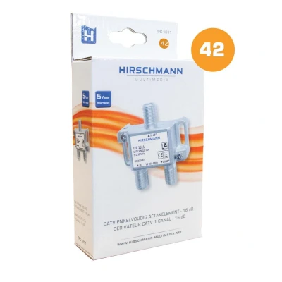 Afbeelding van Hirschmann 695020483 Catv Splitter 1.0 Db / 5 1218 Mhz 1 Uitgang