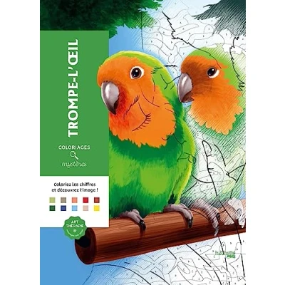 Afbeelding van Coloriages Mystères Trompe L&#039;Oeil Kleuren op nummer kleurboek hachette