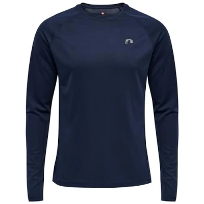 Afbeelding van Newline MEN CORE Running Longsleeve, Heren, Maat: Large, Black iris