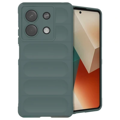 Afbeelding van Xiaomi Redmi Note 13 (5G) Hoesje Siliconen en TPU (zacht) iMoshion Softcase/Backcover Donkergroen Telefoonhoesje