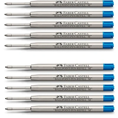 Afbeelding van Faber Castell 148741 Balpenvulling M, blauw 10 pack