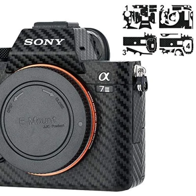 Afbeelding van KIWIFOTOS Camerabeschermer sticker voor Sony A7 III A7R A7III A7RIII, anti kras luchtbelvrije koolstofvezel patroon cover film