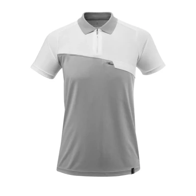 Afbeelding van Mascot Advanced Poloshirt met borstzak 17283 945 grijs gemêleerd/wit M