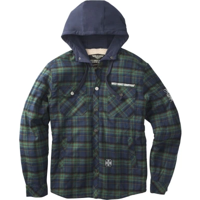 Afbeelding van WCC West Coast Choppers Flannel Jacket Sherpa Lined Black/Grey S