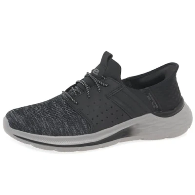 Afbeelding van Skechers Heren Garner NEWICK Slip On, Zwart Textiel/Synthetisch, 6.5 UK, Textiel Synthetisch, 40 EU