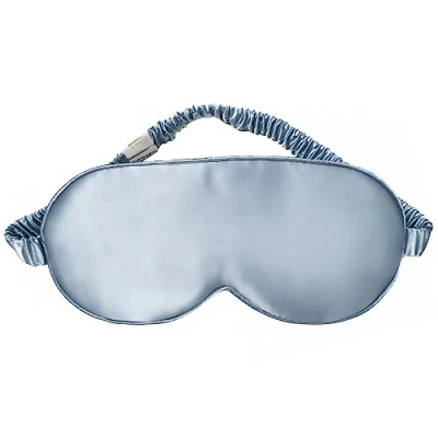 Afbeelding van YUNCHI 100% Slaapmasker Zijde Vrouwen Mannen Comfortabel Biologisch Satijn Slaapbril Slaap Oogmasker 19Momme Pure Moerbeizijde Stof Blinddoek Om Te Slapen (Baby Blauw)