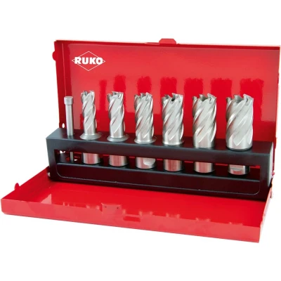 Afbeelding van Ruko 7 delige kernborenset HSS 3/4&quot; weldonaansluiting 12 22mm