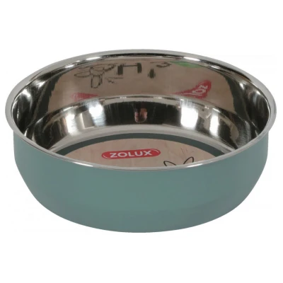 Afbeelding van Zolux Ehop Voerbak Inox Rvs Groen 200 ML 10X10X3,5 CM (407975)