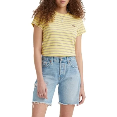 Afbeelding van Levi&#039;s Perfect TEE Tshirt basic, Dames, Maat: XS, Yellow